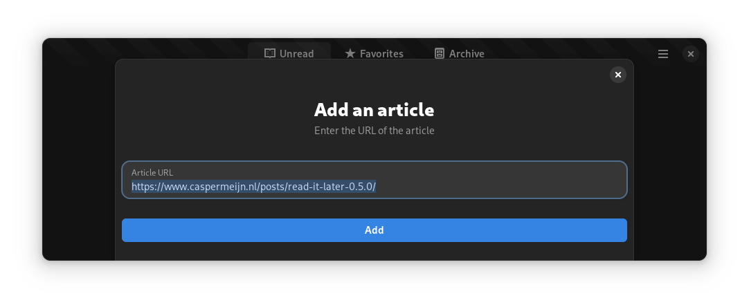 New design of &ldquo;add article&rdquo; user interface